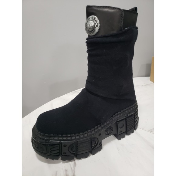 SIZE 40 New Rock M-WALL373SOCK-C1 Sock Platform Boots Black MENS 7 / WOMENS 9 main image 6